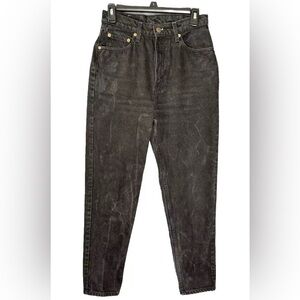 Vtg Levis 521 Jeans Womens 10M 27x30 Black Denim Tapered Fit Leg High Rise 90s